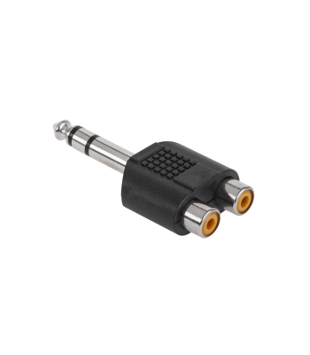Adapteris stereo jack kištukui į 2 RCA lizdus, Jack 6.3 ST.-2xGN.RCA