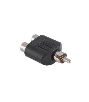 RCA kištuko šakotuvas, 2 RCA lizdai, plastikas, WT.-2xGN.RCA