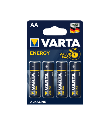 Šarminės baterijos VARTA ENERGY, LR06, 4 vnt. pakuotėje