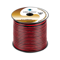 Garsiakalbio kabelis, juodas ir raudonas, KAB0385, 2 × 1,5 mm², 100 m