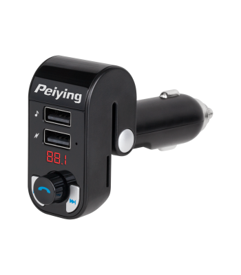 Automobilinis FM siųstuvas su „Bluetooth“ ir 2 USB jungtimis Peiying URZ0466