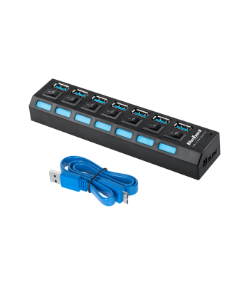 USB 3.0 šakotuvas Rebel, 7 prievadų
