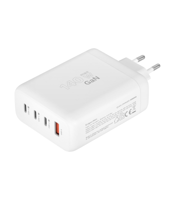 Tinklo įkroviklis Kruger&Matz su GaN technologija, Quick Charge ir Power Delivery, KM0859, 140 W