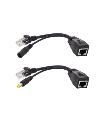 PoE adapteris tinklo įrenginiams maitinti per LAN, juodas arba baltas