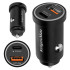 Automobilinis USB įkroviklis „Kruger&Matz“ su USB-A ir USB-C jungtimis, 38 W, KM0873