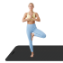 Gimnastikos kilimėlis jogai, pilatesui ir fitnesui, REBEL ACTIVE, 200 × 115 cm, 1 cm