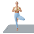 Gimnastikos kilimėlis jogai, pilatesui ir fitnesui REBEL ACTIVE, 200x115cm, 1cm