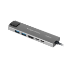 USB-C adapteris (HUB) į HDMI / 2 x USB 3.0 / 2 x USB-C / RJ45, Kruger&Matz KM0391