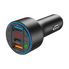 FM siųstuvas automobiliui su Bluetooth (2 USB + USB-C)