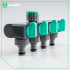 Keturių išėjimų sodo čiaupo vandens skirstytuvas su adapteriu WUBER, G 3/4" (26,5 mm), G 1/2" (21 mm), W00714