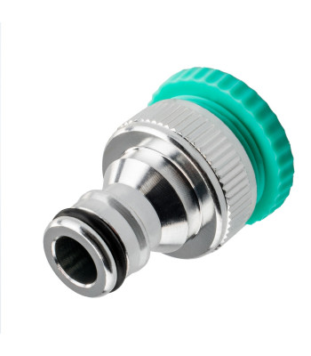 Metalinė čiaupo jungtis su adapteriu WUBER, G 3/4" (26.5 mm) ir G 1/2" (21 mm)