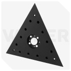 Trikampė šlifavimo galvutė gipso kartono šlifuokliui WUBER W26601, 282 mm