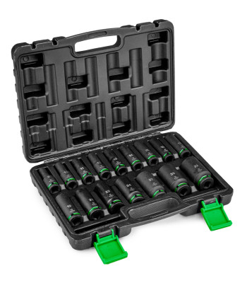 Wuber smūginių šešiakampių galvučių rinkinys, 16 vnt., 1/2", 8–32 mm, 78 mm