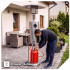 WUBER dujinis lauko šildytuvas iš šlifuoto nerūdijančiojo plieno, 13 kW, W16048