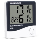 Elektroninis vidaus termometras su LCD ekranu, laikrodžiu, data ir žadintuvu, 9,7 × 10 × 2 cm