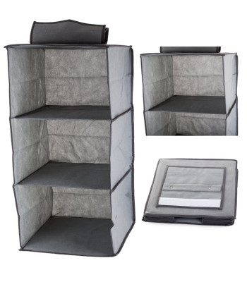 Pakabinama spintos lentyna-organizatorius su 3 lentynomis, 30 × 30 × 60 cm