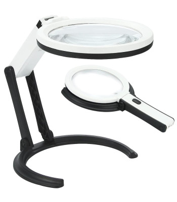 Sulankstoma juvelyrinė lupa su 10 LED, 1,8x 138mm, 5x 25mm