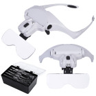 Galvos lupa-akiniai su 2 LED diodais, 3,5x