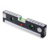 Lazerinis gulsčiukas su matavimo juosta ir LED apšvietimu, juodas, 24,5 × 2,8 × 6 cm