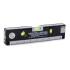 Lazerinis gulsčiukas su matavimo juosta ir LED apšvietimu, juodas, 24,5 × 2,8 × 6 cm
