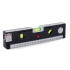 Lazerinis gulsčiukas su matavimo juosta ir LED apšvietimu, juodas, 24,5 × 2,8 × 6 cm
