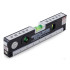 Lazerinis gulsčiukas su matavimo juosta ir LED apšvietimu, juodas, 24,5 × 2,8 × 6 cm
