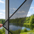 Langų tinklelis nuo vabzdžių su lipnia kontaktine juosta, juodas, 150 × 130 cm