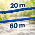 Išsiplečianti sodo žarna su purškimo pistoletu ir jungtimis, mėlyna, 20–60 m