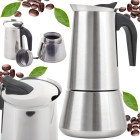 Itališkas kavinukas espresso kavai, nerūdijančio plieno, 12 puodelių, 600 ml