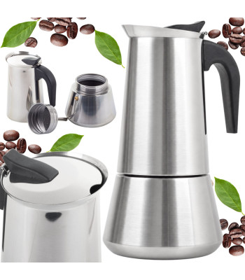 Itališkas kavinukas espresso kavai, nerūdijančio plieno, 12 puodelių, 600 ml