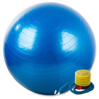 Gimnastikos ir reabilitacijos kamuolys su pompa, mėlynas, 65 cm