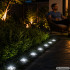 Įsmeigiami saulės šviestuvai sodui su sutemų jutikliu, 8 led, 4 vnt.