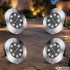 Įsmeigiami saulės šviestuvai sodui su sutemų jutikliu, 8 led, 4 vnt.