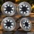 Įsmeigiami saulės šviestuvai sodui su sutemų jutikliu, 8 led, 4 vnt.
