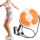 Sukamasis treniruoklis su virvėmis ir pėdų masažuokliu, oranžinis, 28 cm