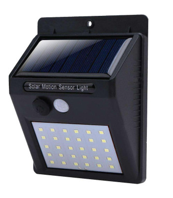 Saulės energijos šviestuvas su judesio ir sutemų jutikliais, 30 led smd