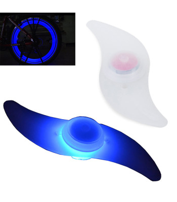 LED šviečianti juostelė dviračio stipinams, mėlyna, 13 × 4 cm