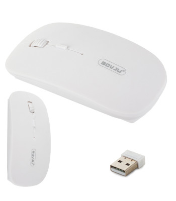 Belaidė optinė pelė „Slim“, balta, 2,4 GHz