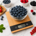 Bambukinės elektroninės virtuvinės svarstyklės su LCD ekranu, iki 5 kg, 23 cm x 16 cm x 2 cm