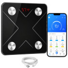 Elektroninės kūno sudėties analizės svarstyklės su bluetooth ryšiu ir usb įkrovimu, 180 kg
