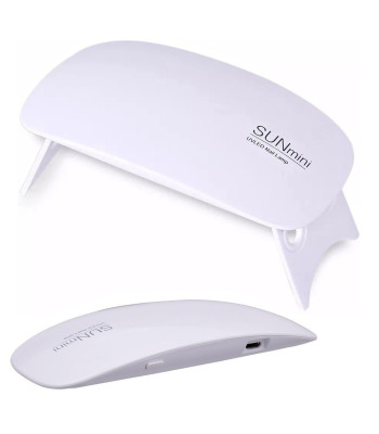 Mini UV LED nagų lempa geliui, akrilui ir hibridiniam lakui, Sun, 6 W, 131 × 67 × 57 mm