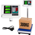 Elektroninės platforminės svarstyklės su LCD ekranu, 300 kg, 40 × 50 cm
