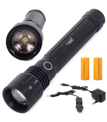 Bailong taktinis led žibintuvėlis su reguliuojamu šviesos spinduliu, CREE XHP50, P58