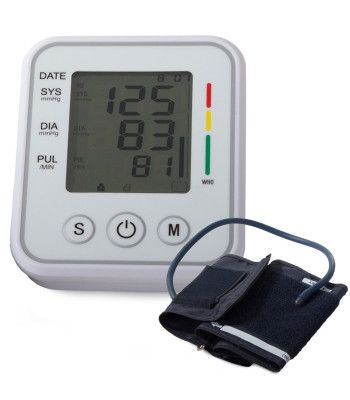 Elektroninis žastinis kraujospūdžio matuoklis su LCD ekranu ir dėklu