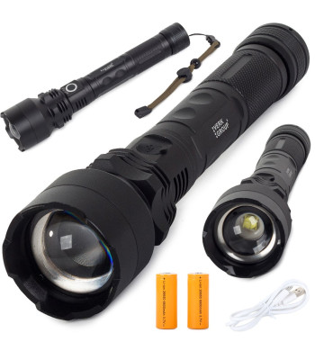 Taktinis LED žibintuvėlis Bailong su CREE XHP50, USB įkrovimu ir priartinimo funkcija, BL-P59-2-P50