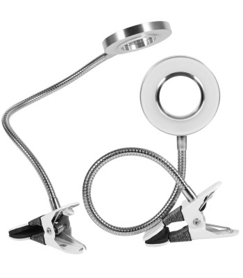 Stalinė kosmetinė lempa su spaustuku ir usb maitinimu, 24 led