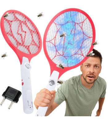 Elektrinė musgaudė su LED žibintuvėliu, įkraunama, 51 cm, 21 cm