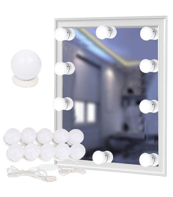 Led lempučių rinkinys veidrodžiui ir makiažo staliukui, 10 vnt.
