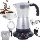 Elektrinis moka kavinukas, sidabrinis, 6 puodelių, 300 ml