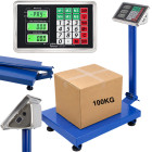 Elektroninės platforminės svarstyklės sandėliui ir parduotuvei su LCD ekranu, 100kg